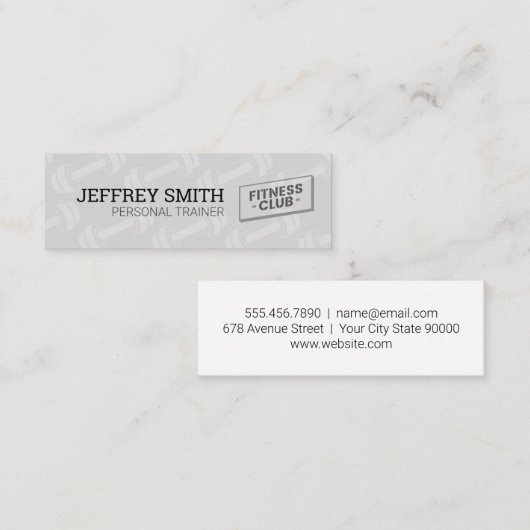 Personal Trainer | Fitness Club Mini Visitenkarte (Vorne/Hinten)