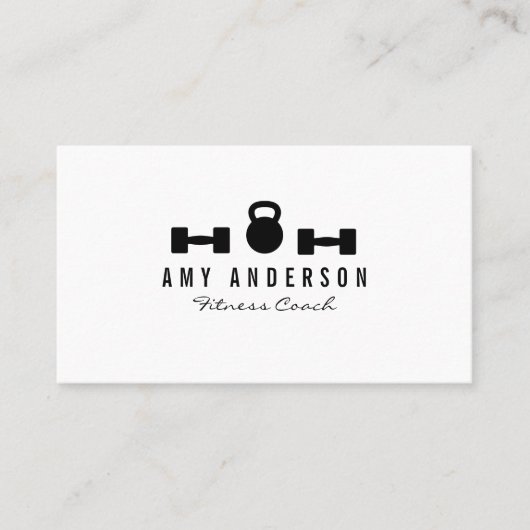 Personal Trainer Fitness Coach Business Card Visitenkarte (Vorderseite)