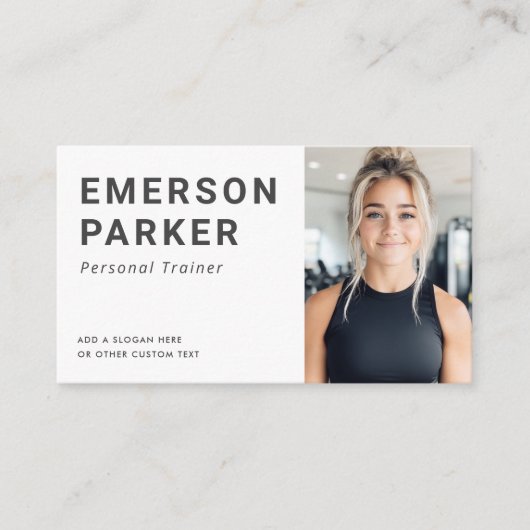 Personal Trainer Fitness Coach Foto Visitenkarte (Vorderseite)