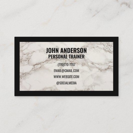 Personal Trainer fitness coach gym health modern Visitenkarte (Rückseite)