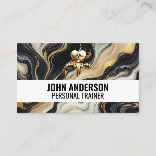 Personal Trainer fitness coach gym health modern Visitenkarte (Vorderseite)