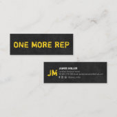 Personal Trainer Fitness Coach Moderner Schwarzer Mini Visitenkarte (Vorne/Hinten)