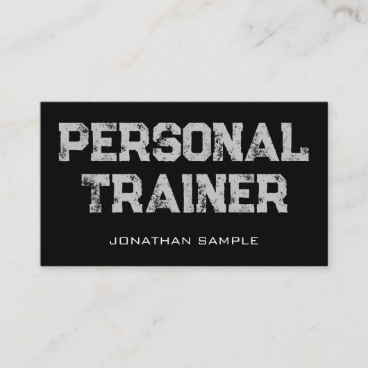 Personal Trainer Fitness Coach Template Kunden Visitenkarte (Vorderseite)