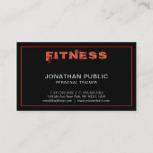 Personal Trainer Fitness Elegante Moderne Schlicht Visitenkarte (Rückseite)