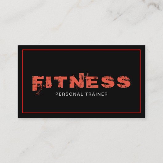 Personal Trainer Fitness Elegante Moderne Schlicht Visitenkarte (Vorderseite)