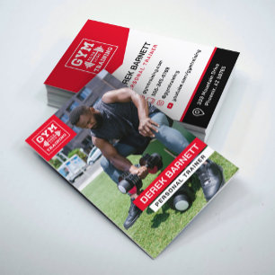 Personal Trainer Fitness Foto Business Card Visitenkarte