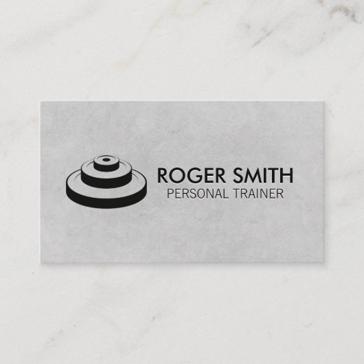Personal Trainer | FITNESS | Geplattierte Gewichte Visitenkarte (Vorderseite)