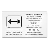 Personal Trainer Fitness Instructor Social Media Magnetische Visitenkarte (Vorderseite)