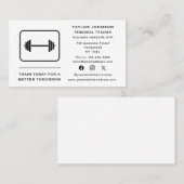 Personal Trainer Fitness Instructor Social Media Visitenkarte (Vorne/Hinten)