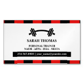Personal Trainer Fitness Magnetische Visitenkarte (Vorderseite)