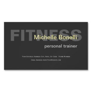 Personal Trainer Fitness Modern Elegant Magnetische Visitenkarte