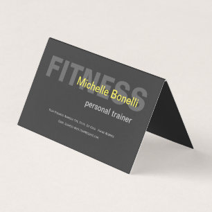 Personal Trainer Fitness Modern Elegant Visitenkarten
