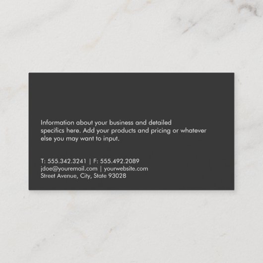 Personal Trainer | Fitness | QR-Code Visitenkarte (Rückseite)