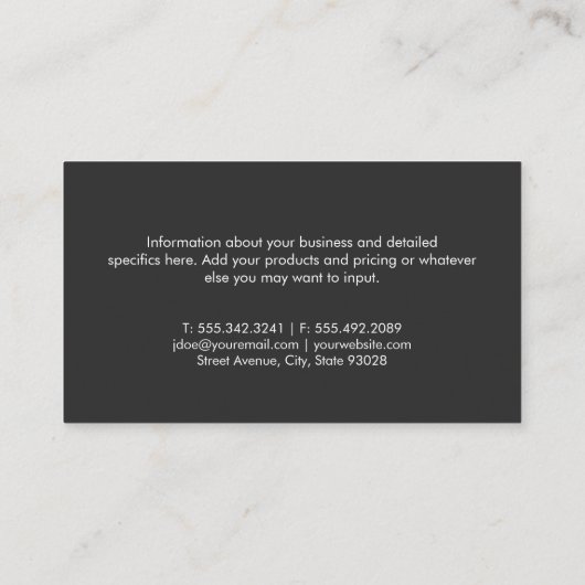 Personal Trainer | FITNESS | Querdubbells Visitenkarte (Rückseite)