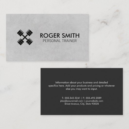 Personal Trainer | FITNESS | Querdubbells Visitenkarte (Vorne/Hinten)