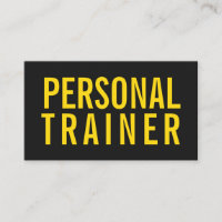 Personal Trainer Fitness Schwarz-Gelb modern