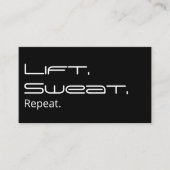 Personal Trainer Fitness Workout Typhografie Visitenkarte (Vorderseite)