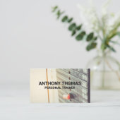 Personal Trainer | Fitnessmaschine für Teller Visitenkarte (Stehend Vorderseite)