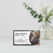 Personal Trainer Foto für die Fitness aus weißem M Visitenkarte (Stehend Vorderseite)