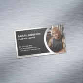 Personal Trainer Foto für die Fitness von Kohlenst Magnetische Visitenkarte (Beispiel)