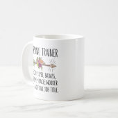 Personal Trainer Funny Gift Idee Kaffeetasse (Vorderseite Links)