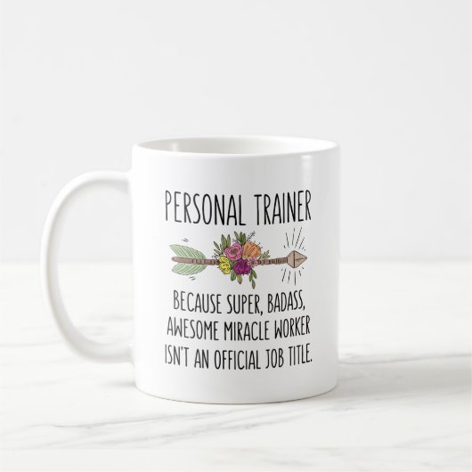 Personal Trainer Funny Gift Idee Kaffeetasse (Links)