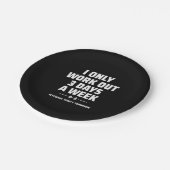 Personal Trainer Funny Gym Übungs Fitness Meme Pappteller (Schrägansicht)