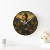Personal Trainer Funny Mona Lisa Coach Gift Große Wanduhr (Zuhause)