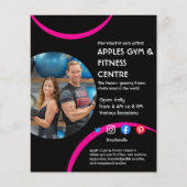 Personal Trainer für Black & Pink Gym Flyer (Vorne)