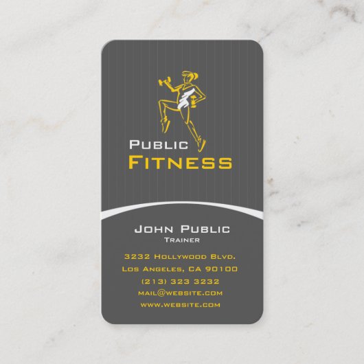 Personal Trainer für die Fitness Visitenkarte (Vorderseite)