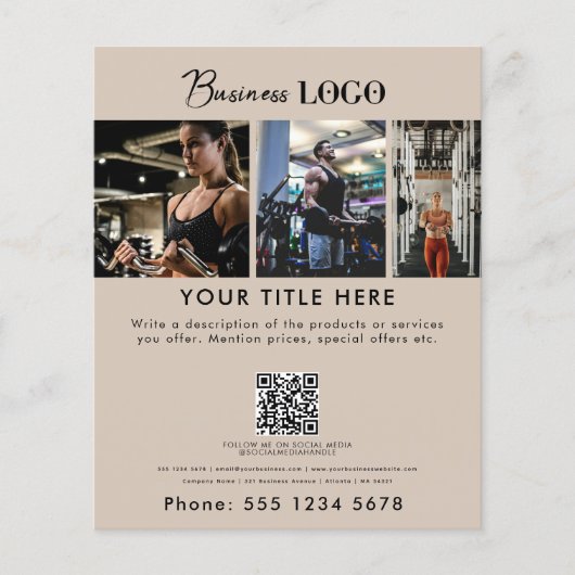 Personal Trainer für die Fitness von Unternehmen Flyer (Vorne)