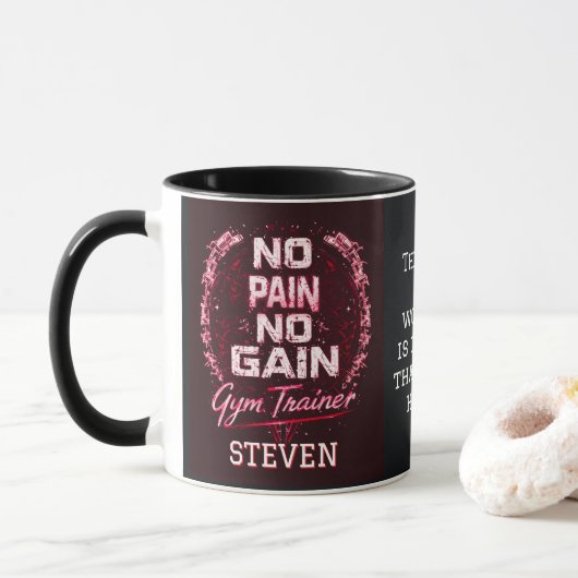 Personal Trainer für Fitnessstudio Tasse (Mit Donut)