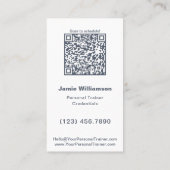 Personal Trainer für Minimalistische Foto-Logos Visitenkarte (Rückseite)