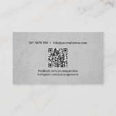 Personal Trainer für moderne Dumbell-Logos Visitenkarte (Rückseite)