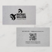 Personal Trainer für moderne Dumbell-Logos Visitenkarte (Vorne/Hinten)