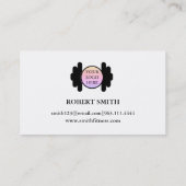 Personal Trainer für moderne Fitness Visitenkarte (Rückseite)