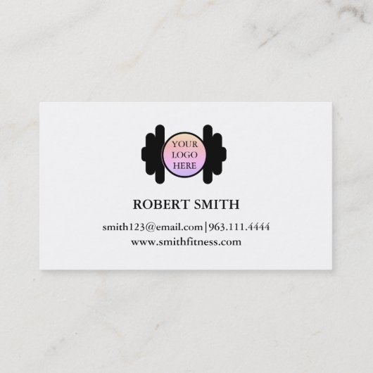 Personal Trainer für moderne Fitness Visitenkarte (Rückseite)