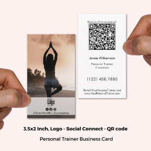 Personal Trainer für sauberes, anständiges Foto Visitenkarte