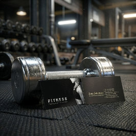 Personal Trainer für Schwarz-weiße Berufliche Fitn Visitenkarte