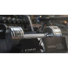 Personal Trainer für Schwarz-weiße Berufliche Fitn Visitenkarte