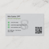 Personal Trainer Geschäft | Black Green Visitenkarte (Vorderseite)