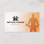 Personal Trainer Geschäft | Orange Weiß Visitenkarte (Rückseite)