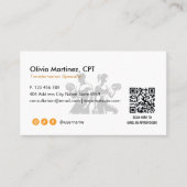 Personal Trainer Geschäft | Orange Weiß Visitenkarte (Vorderseite)