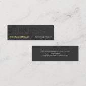 Personal Trainer Gray Moderne Elegante Visitenkart Mini Visitenkarte (Vorne/Hinten)