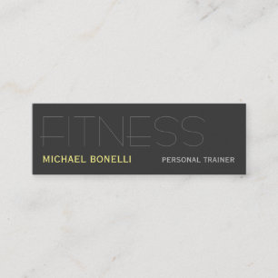 Personal Trainer Gray Moderne Elegante Visitenkart Mini Visitenkarte