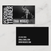 Personal Trainer Gym Fitness Business Card Visitenkarte (Vorne/Hinten)