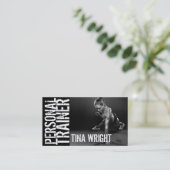 Personal Trainer Gym Fitness Business Card Visitenkarte (Stehend Vorderseite)