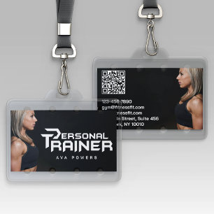 Personal Trainer Gym Fitness Personalisiert (2 SEI Ausweis