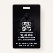 Personal Trainer Gym Fitness Personalisiert (2 SEI Ausweis (Rückseite)