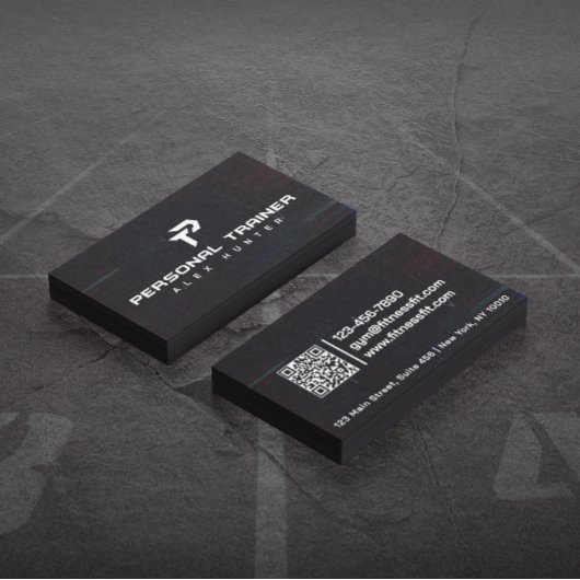 Personal Trainer Gym Fitness Personalisiert (2 SEI Visitenkarte